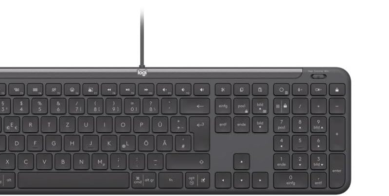 Logitech MK620 Singature Slim Wired Combo for Business (Graphite, 920-013351)