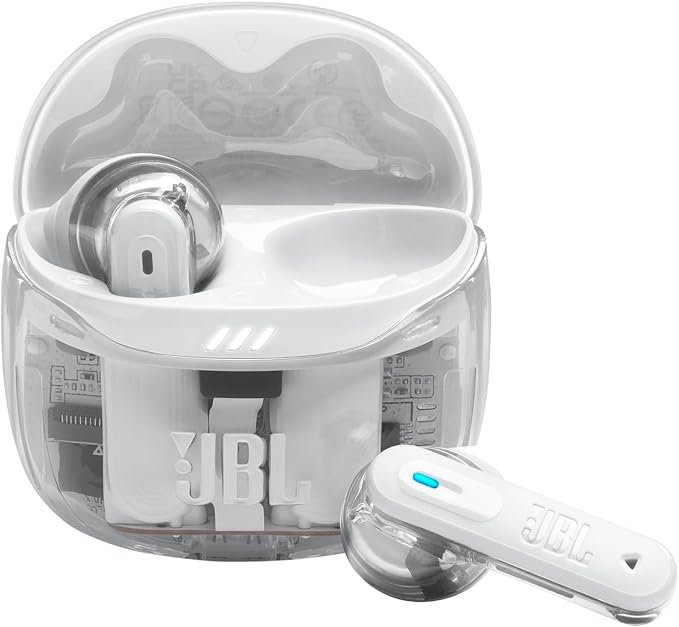 JBL Tune Flex Ghost Edition Wireless Earbuds (White)
