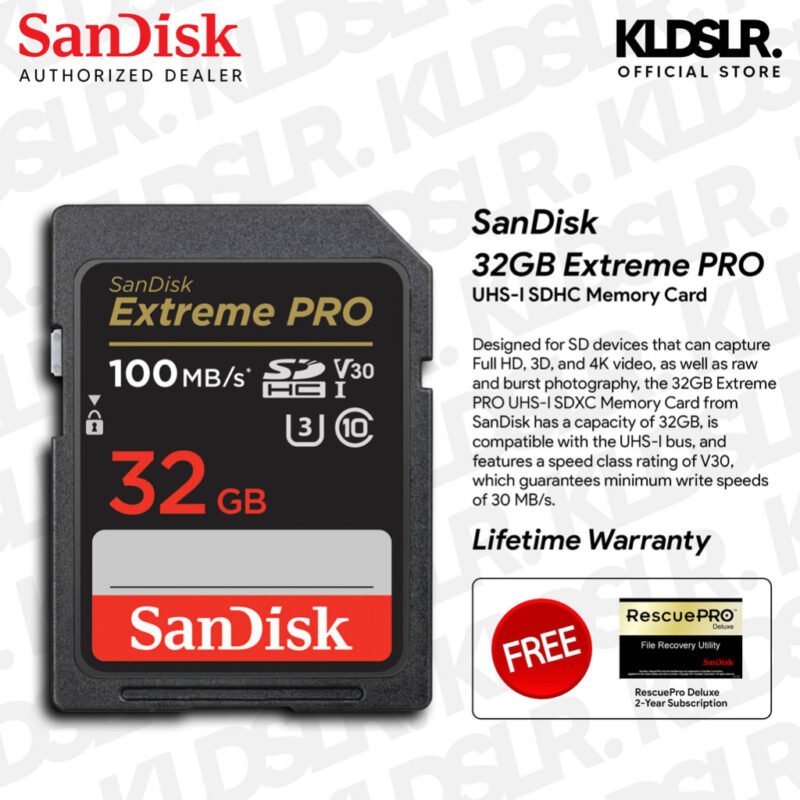 Sandisk Extreme PRO SD UHS-I Card (32GB, SDSDXXO-032G-GUCIN)