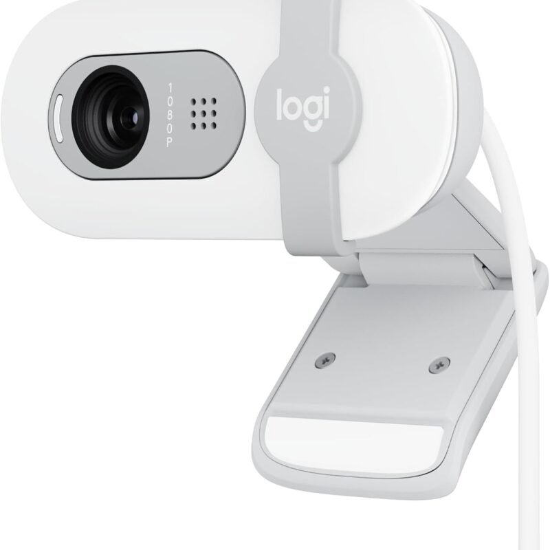 Logitech Brio 100 HD Webcam (Off-White, 960-001618)