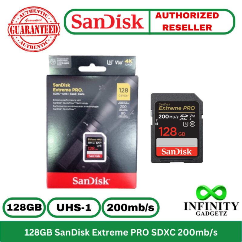 Sandisk Extreme Pro SDXC (128GB, SDSDXXD-128G)