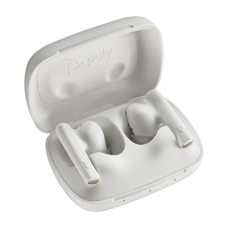 Poly Voyager Free 60 with Basic Charge Case (White, BT700C)