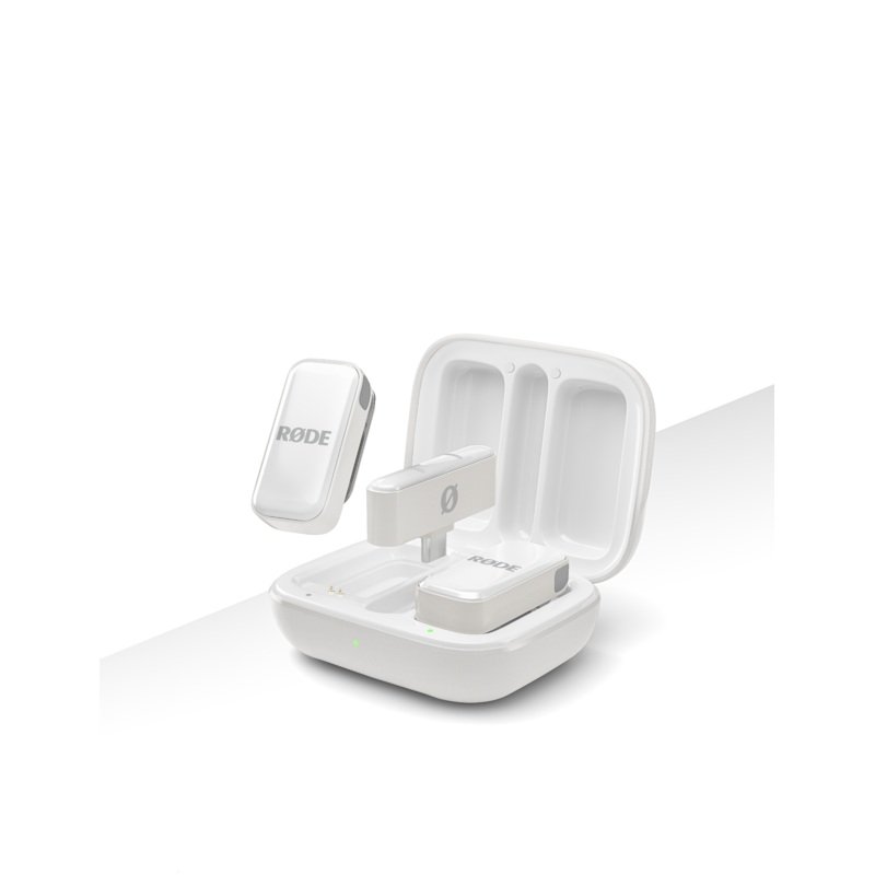 Wireless Micro 2-Person Ultracompact Wireless Microphone System with USB-C Connector (2.4 GHz, White)