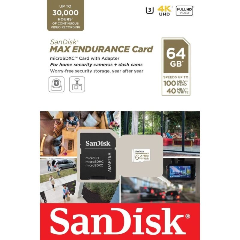 Sandisk MAX Endurance (64GB, SDSQQVR-064G-GN6IA)