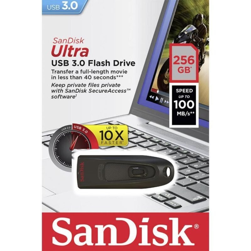 Sandisk Ultra USB 3.0 Flash Drive (256GB, SDCZ48-256G-I35)