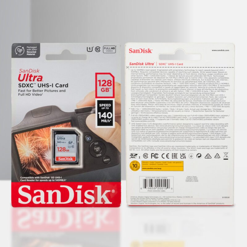 Sandisk Ultra SDXC UHS-1 Class 10 (48MB/s, 128GB) (SDSDUNB-128G-GN6IN)