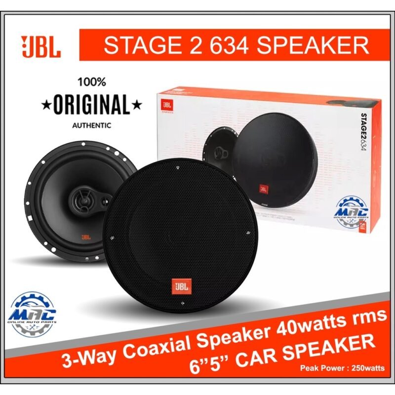 JBL Stage 2 634 6.5" 40W RMS 250W Peak 3-way Speaker