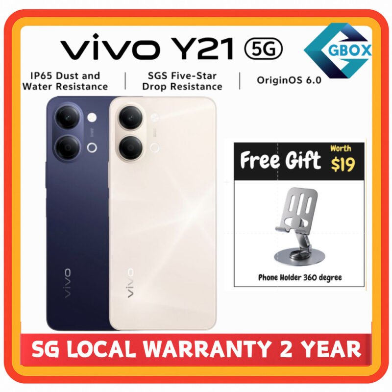 Vivo Y21 (128GB+6GB, Black)