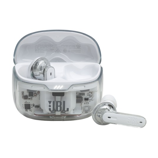 JBL Tune Beam True Wireless Earbuds (Ghost Edition) (White)